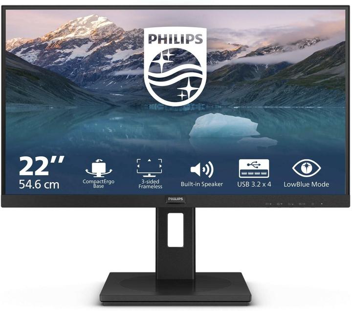 Philips 21.5IN 16:9 1920X1080 4MS 3000:1 HDMI/DP/USB (1920 x 1080 Pixel, 21.50")