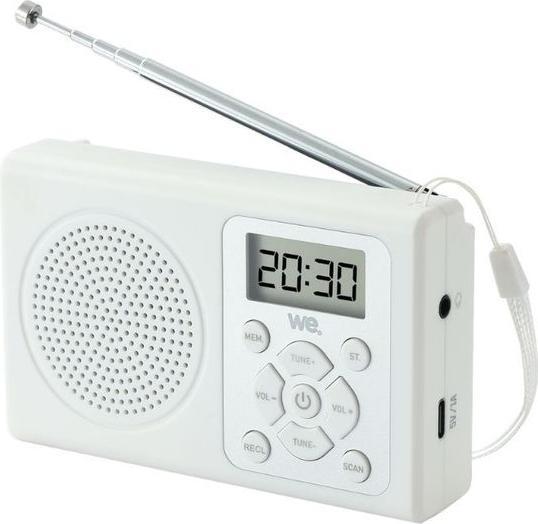 Image du produit WE Radio FM à piles (non incluses), blanc (FM)