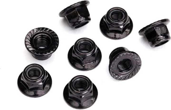 Immagine prodotto Traxxas Dado di arresto da 5mm con flangia (acciaio, nero dentato) (8)