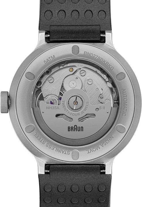 Image du produit Braun Automatique trois aiguilles avec date, verre saphir résistant, résistant à l'eau (Montre analogique, 40 mm)