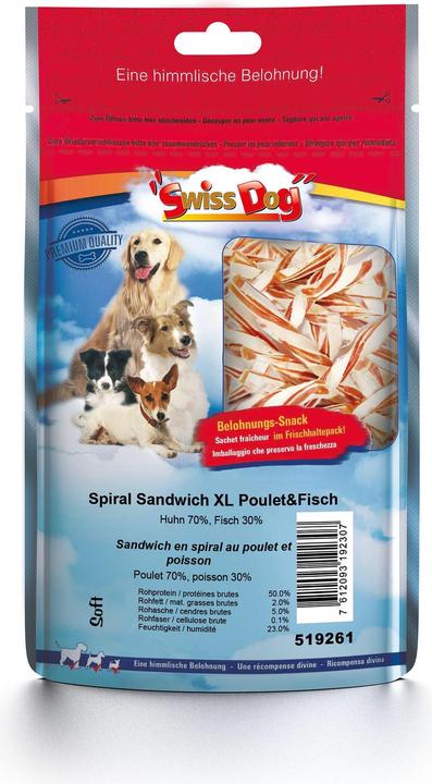 Immagine prodotto SwissDog Panino a spirale pollo e pesce (Adulto, 1 pz., 400 g)