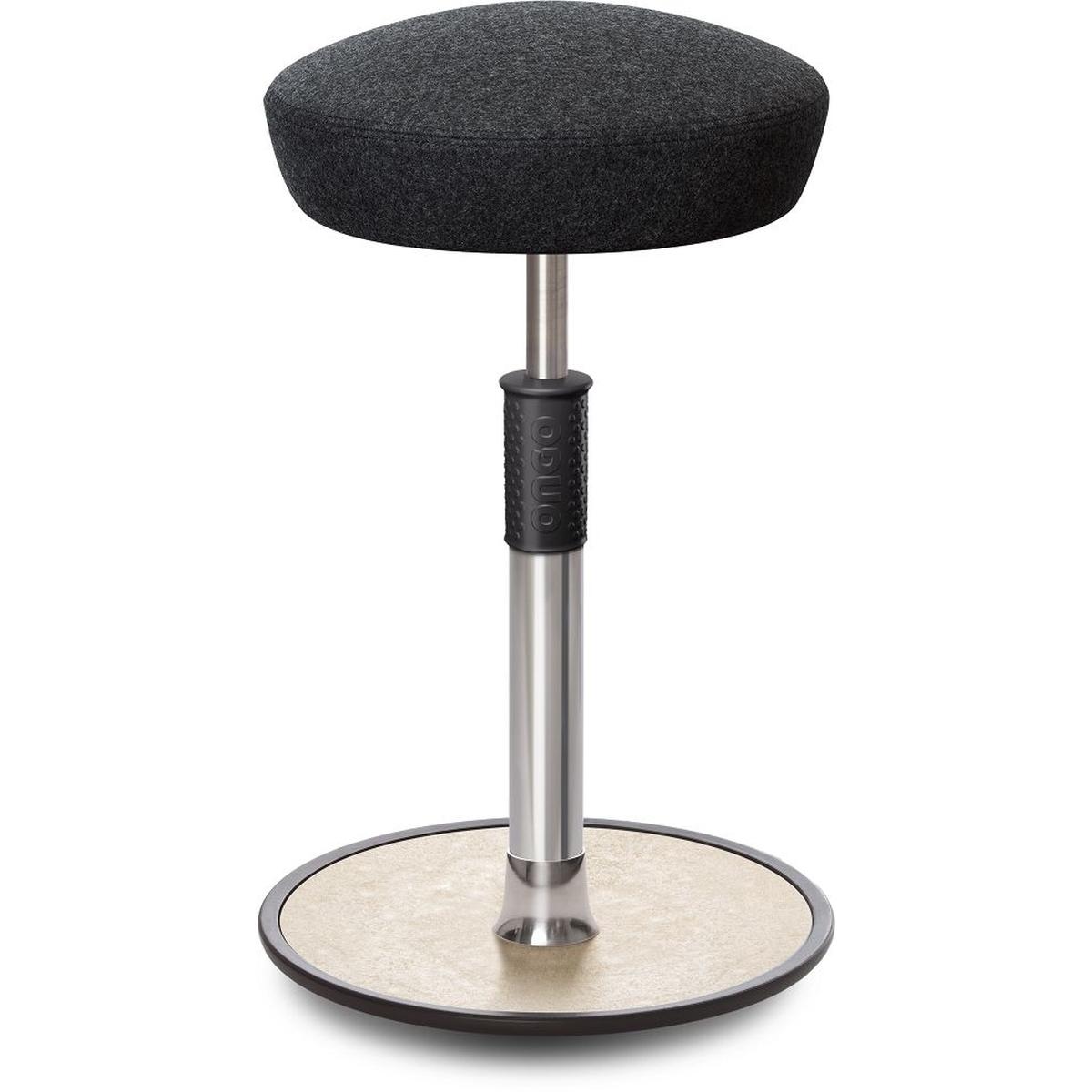 Ongo, Bürostuhl, Sitz- Stehhocker Free Tall Hutsitz kvadrat Divina Mel. Anthrazit Chrom /creme