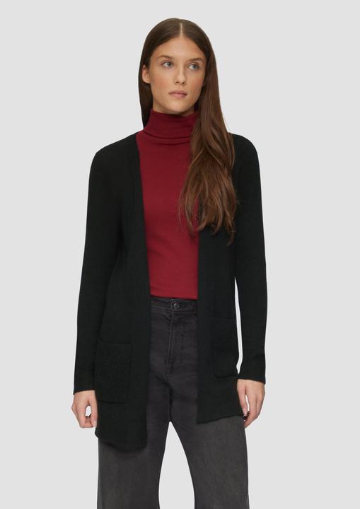 Actual product image S.Oliver Strickjacke Lange Strickjacke mit Rippbündchen (40)