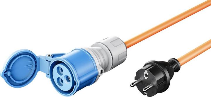 Produktbild Goobay CEE-Adapterleitung, Schutzkontakt-Stecker auf CEE-Kupplung (5 m, CEE 7/7)