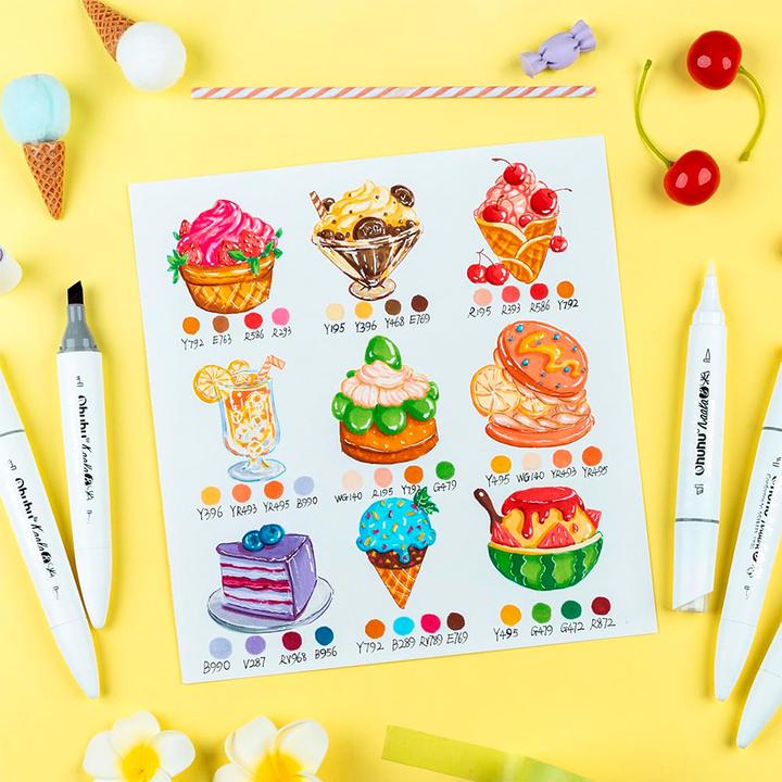 Image du produit Ohuhu Marqueurs d'art Kaala Couleurs d'illustration (60x)