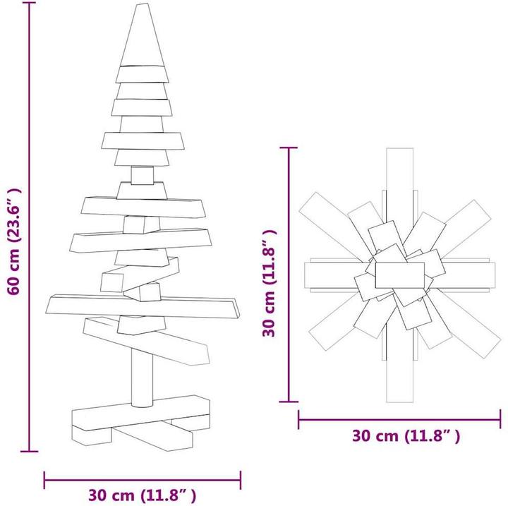 Produktbild vidaXL Weihnachtsbaum Holz (90 cm)
