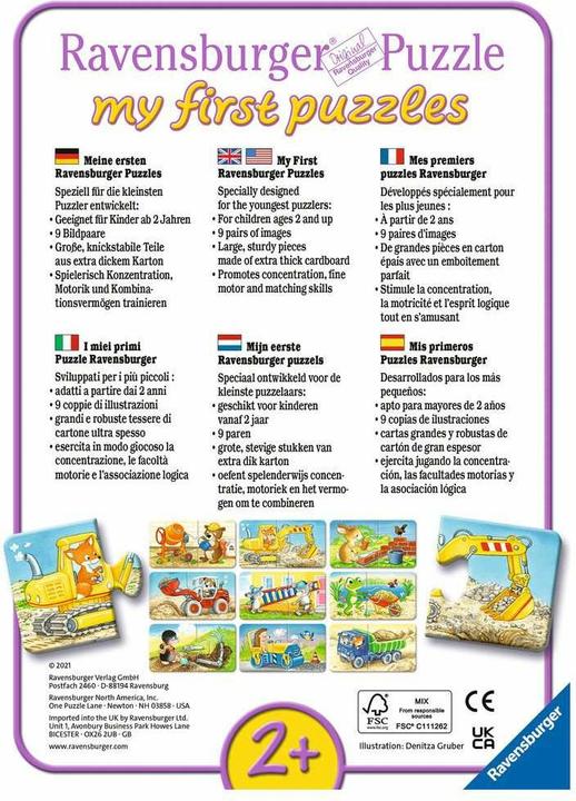 Productafbeelding Ravensburger Bouwplaats voor dieren (18 onderdelen)