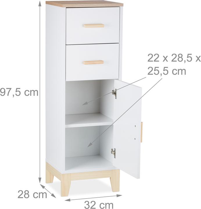Actual product image Relaxdays Bathroom cabinet (32 x 28 x 97.50 cm)