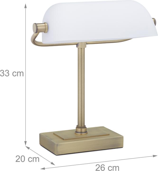 Image du produit Relaxdays Lampe de banquier (E14)