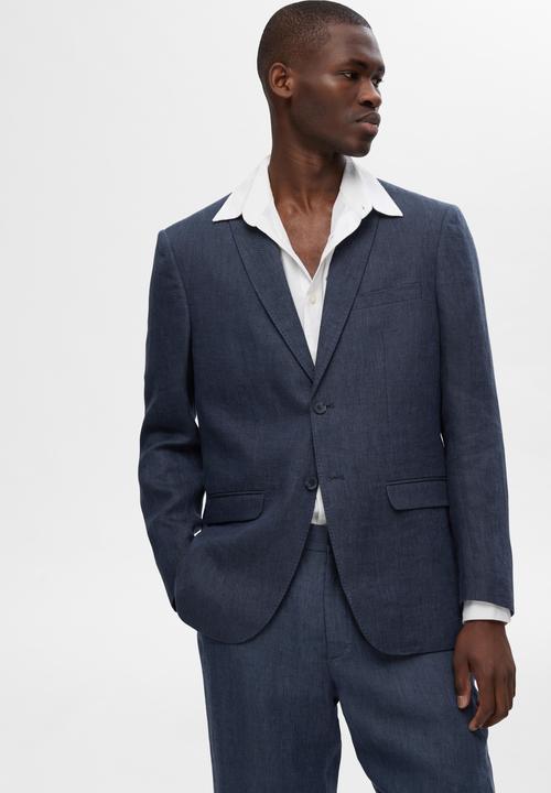 Actual product image Selected Regular fit linen blazer (54)