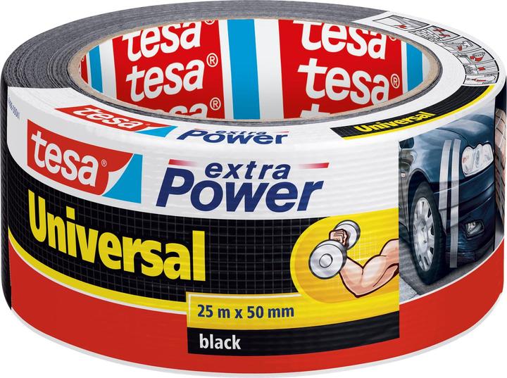 Actual product image tesa 3x EXTRA POWER UNIVERSAL fabric tape, fabric-reinforced duct tape, pack of three (50 mm)