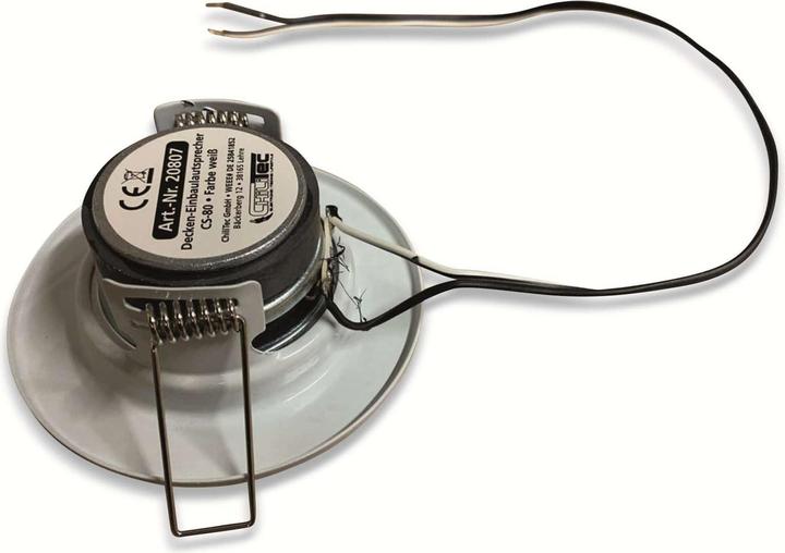 Produktbild König Design Decken Einbaulautsprecher "Mini" Halogen Look, 8cm Ø, 6cm Einbau, weiss (1 Stk.)