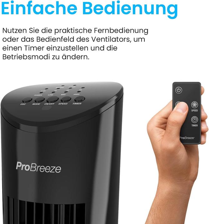 Produktbild Breeze Oszillierender Turmventilator (54 dB)