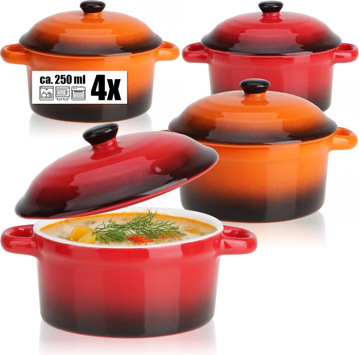 Produktbild Com-four 4-teiliges Auflaufform-Set mit Deckel