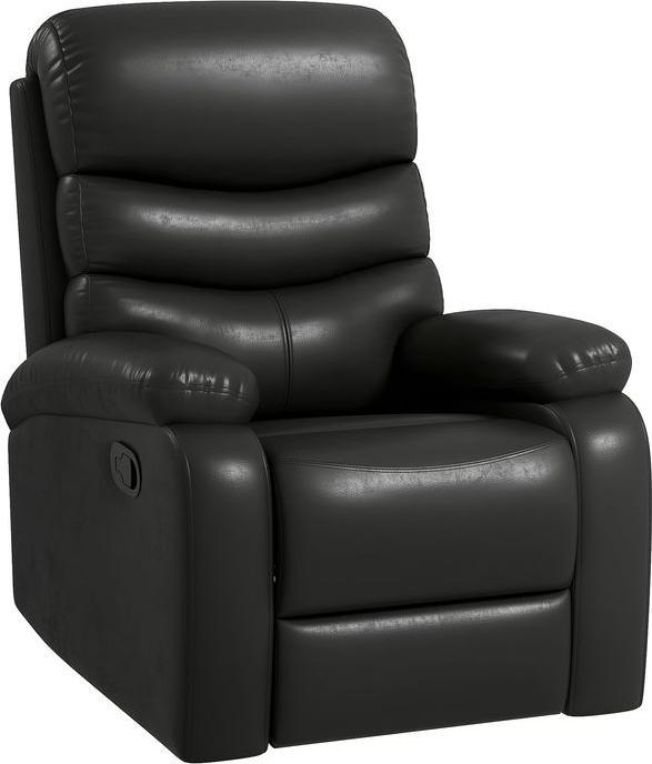 Image du produit Swisshandel24 Fauteuil relax, fonction chaise longue, repose-pieds, charge max. 125 kg, similicuir, noir