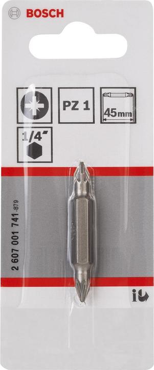 Produktbild Bosch Professional Zubehör Doppelklingenbit, PZ1, PZ1, 45 mm (Kreuz Pozidriv PZ)