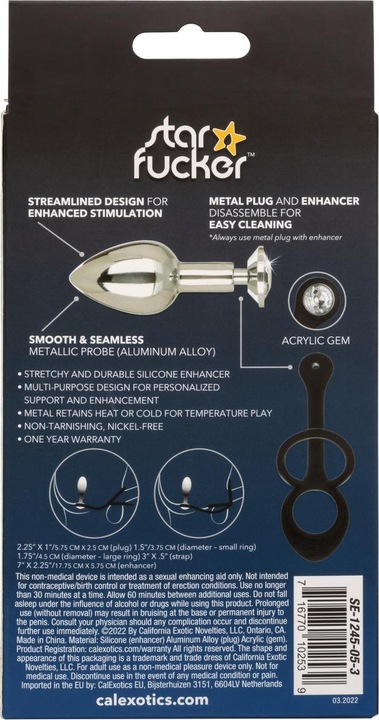 Actual product image CalExotics California Exotics Star Fucker Mini Plug