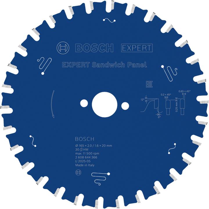 Actual product image Bosch Professional Zubehör Circular saw blade EX SH H 165x20-
