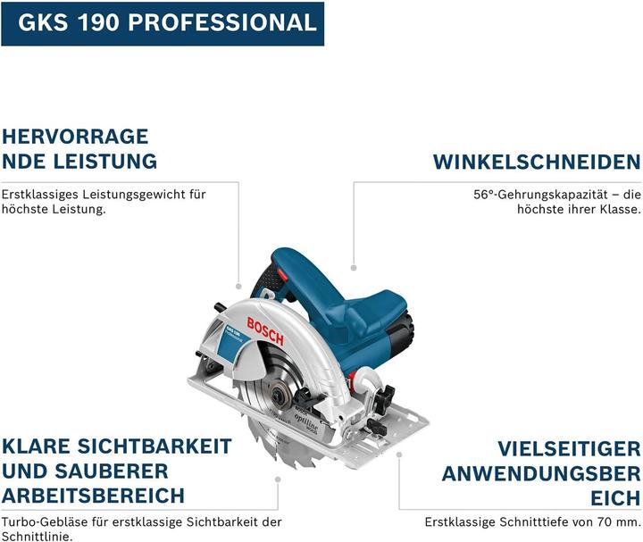Immagine prodotto Bosch Professional Sega circolare portatile GKS 190, in scatola