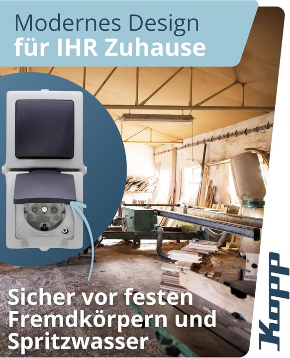 Image du produit Kopp Nautic Interrupteur apparent/humide Combinaison de prises verticale