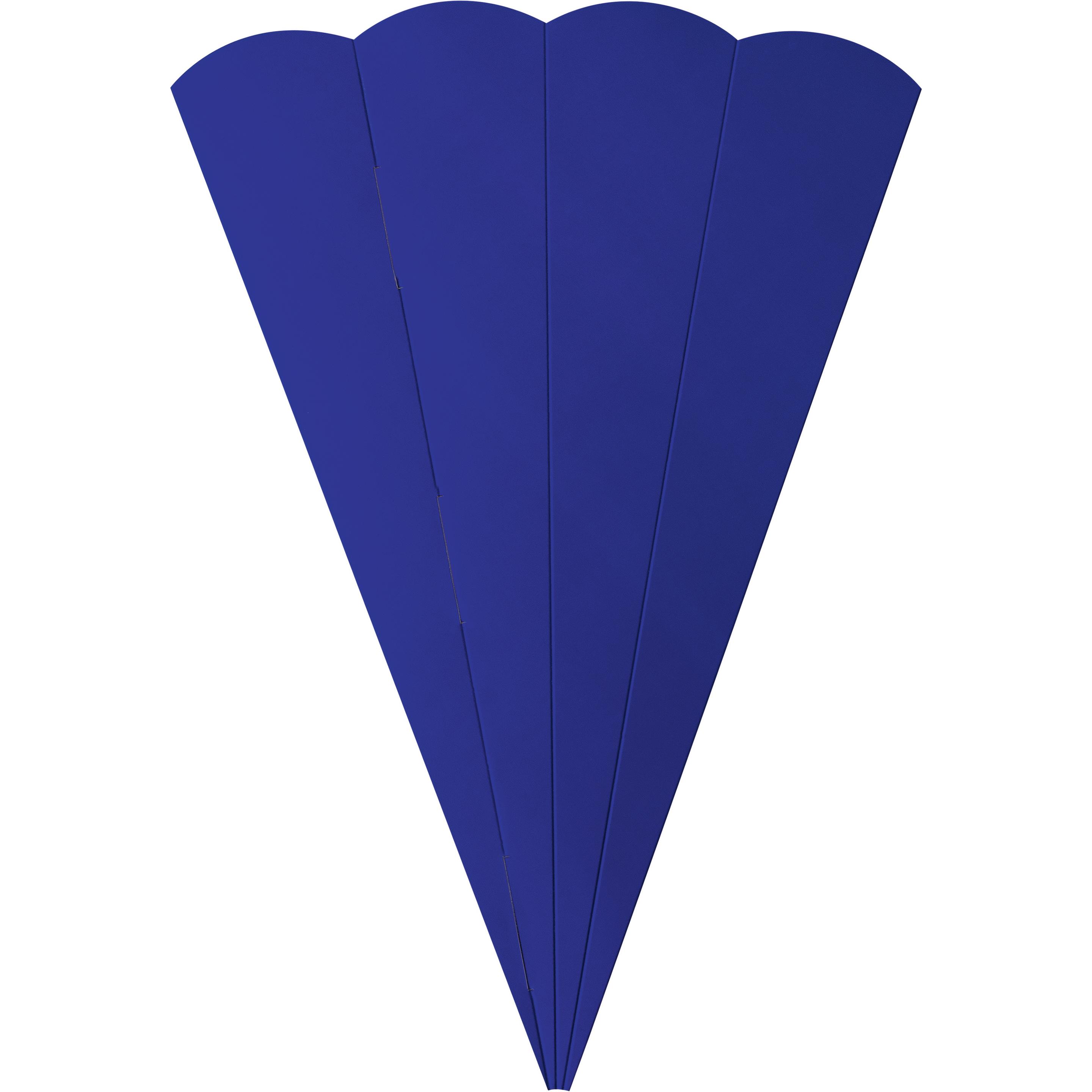 Folia, Schultüte, Schultten-Zuschnitt, 6-eckig, 680 mm, dunkelblau (68 cm)