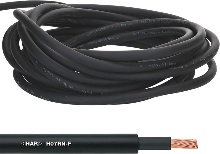 Produktbild Lapp 10 Meter 1600194 H07RN-F 1x10 mm² Gummileitung flexibel ohne Schutzleiter I UV-resistentes Kabe (10 m)