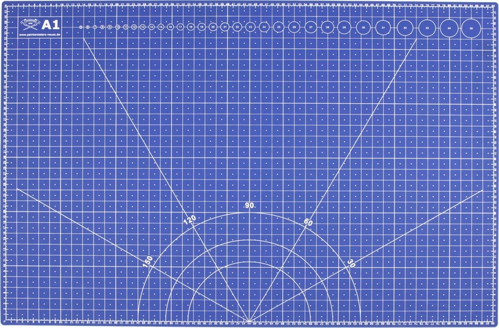 Paintersisters Cutting mat A1 blue black (90 x 60 cm)