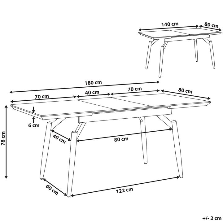 Produktbild Beliani Barbosa (140 x 80 x 78 cm)