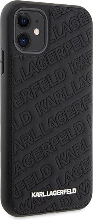 Productafbeelding Karl Lagerfeld KLHCN61PQKPMK iPhone 11 / Xr 6.1" czarny/zwarte hardcase Gewatteerd K Patroon (Apple iPhone 11)