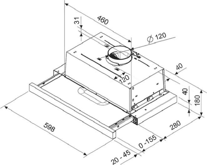 Produktbild Brandt AT1346X (Unterbauhaube)