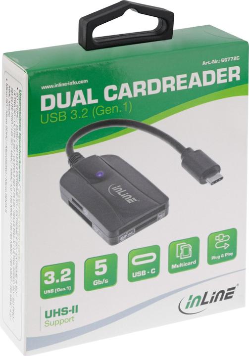 Image du produit InLine Lecteur de cartes Lecteur de cartes USB 3.1 USB-C, pour SD (USB-C)