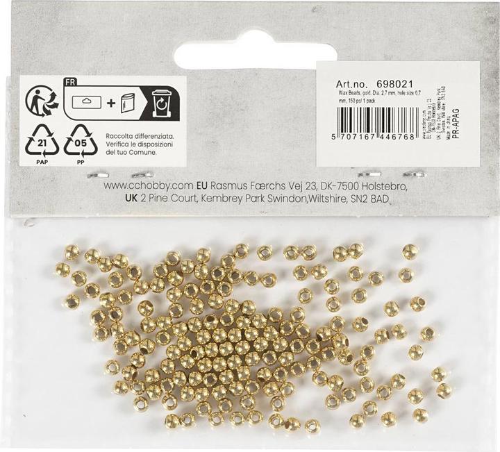 Image du produit Creativ Company Perles or, 150 pièces.