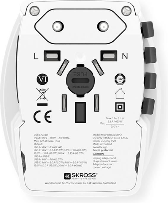 Actual product image Skross MUV USB AC 65 PD