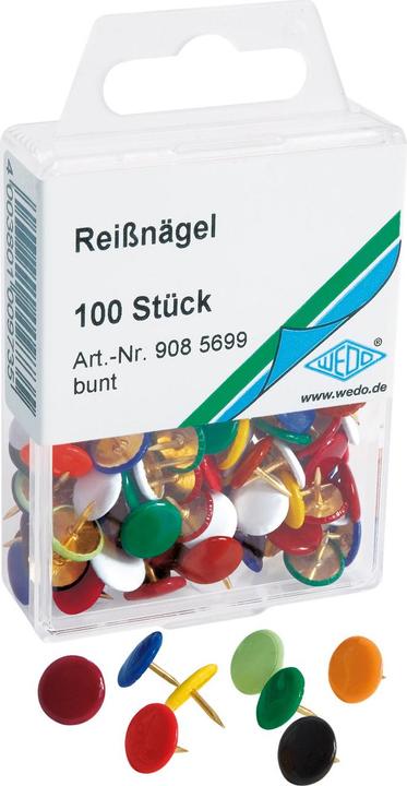 Wedo Drawing Pins (100 Piece, 9 mm)