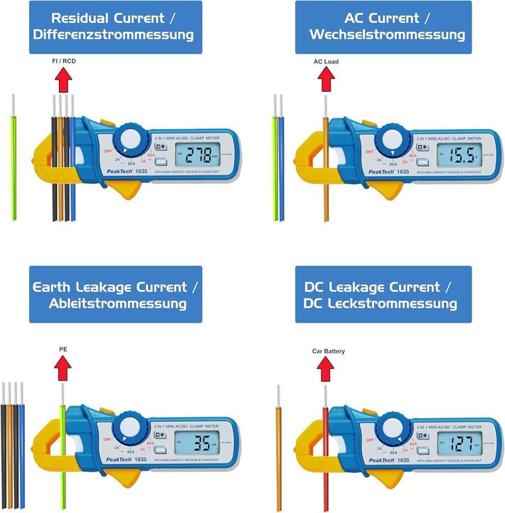 Produktbild Peaktech P 1635 Stromzangenmessgerät (CAT III 600V)
