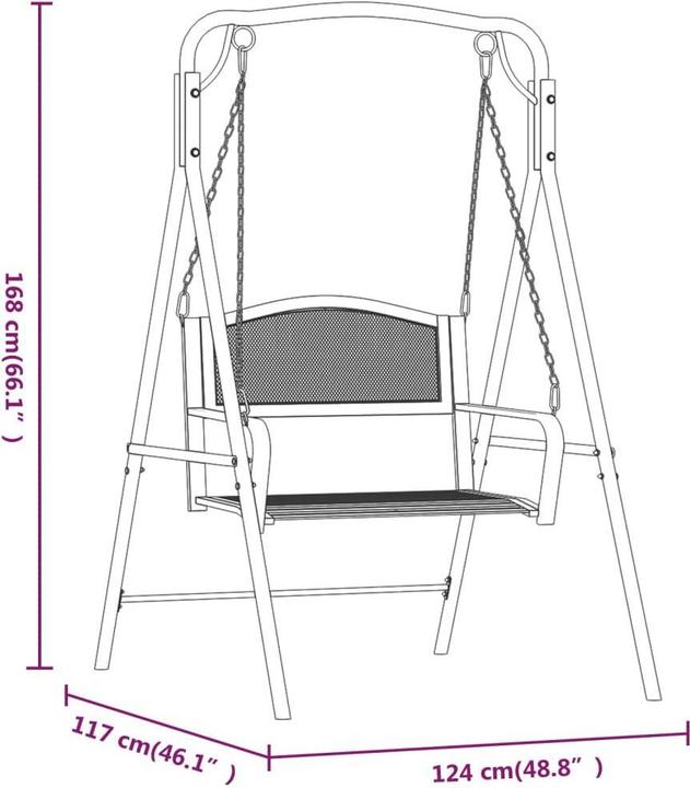 Produktbild vidaXL Hollywoodschaukel