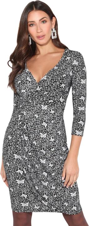 Actual product image Krisp Midi Dress With Wrap Optics Patterned (46)