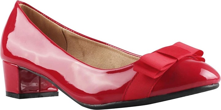 Actual product image Krisp Faux Leather Pumps With Bow And Low Heel (38)