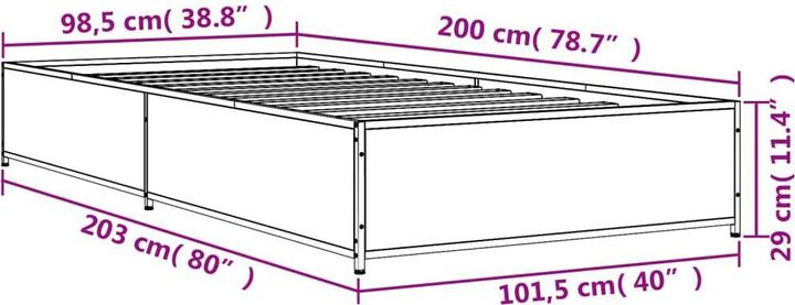 Image du produit vidaXL Bettgestell (100 x 200 cm)