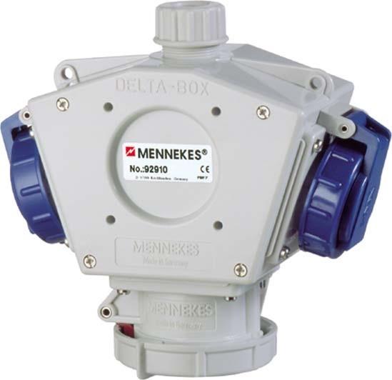 Actual product image Mennekes MEN 92910 PLUG SOCKET COMBINATION DELTA-BOX (2 x, CEE 32/5)