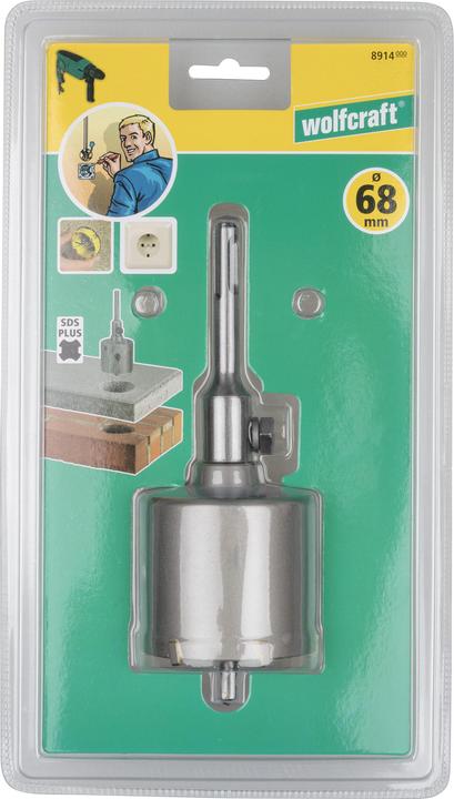 Image du produit wolfcraft wolfcraft 1 Bohrkrone HM, SDS-Plus Schaft ø68mm (68 millimètres)