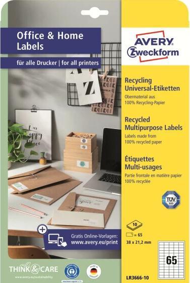 Produktbild Avery Recycling Etiketten, Home Office, Kleinpackung