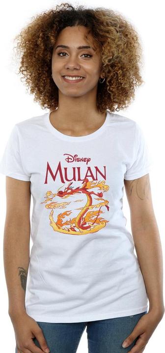 Actual product image Disney Womens/Ladies Mulan Mushu Dragon Fire Cotton T-Shirt (XXL)