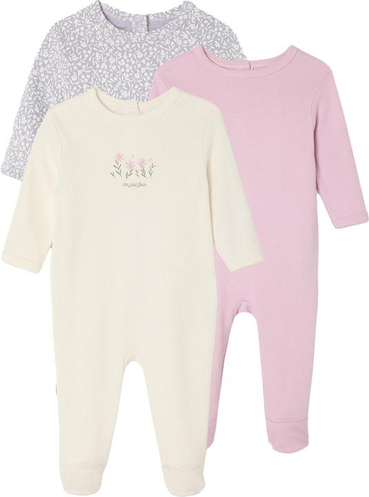 Actual product image Vertbaudet Bio-Kollektion: 3er-Pack Baby Strampler BASIC (50)