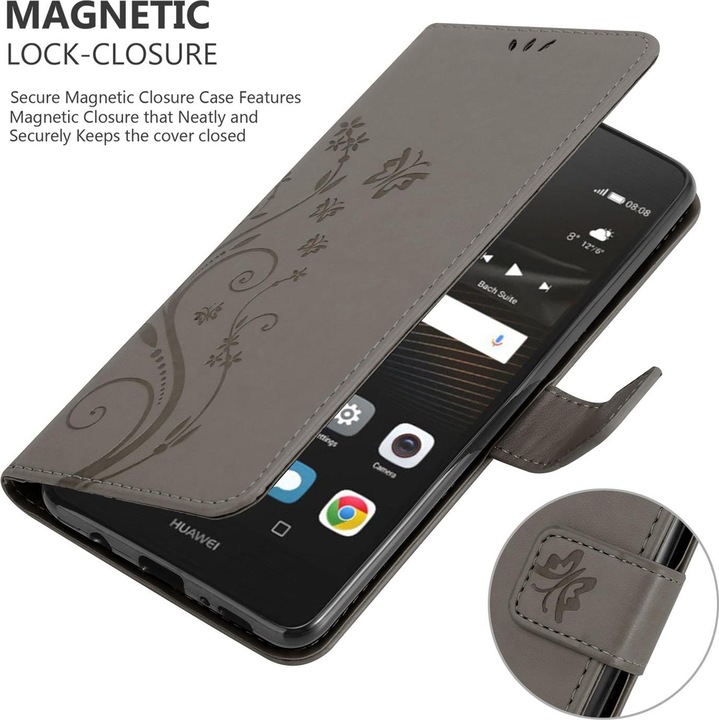 Produktbild Cadorabo Flower Book Cover (Huawei P9 Lite)