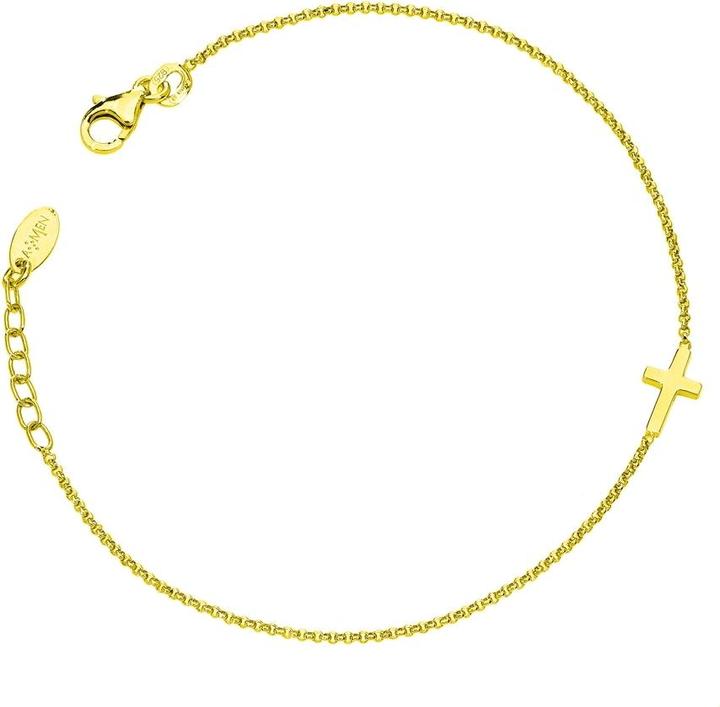 Amen Sterling Silber Armband - Gold (19 cm, Argent925)