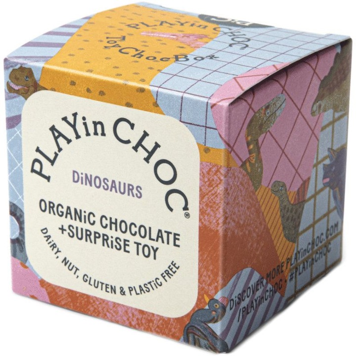 Produktbild Play in Choc Schokolade + Spielzeug Dinosaurier Bio (4 Stk., 200 g)