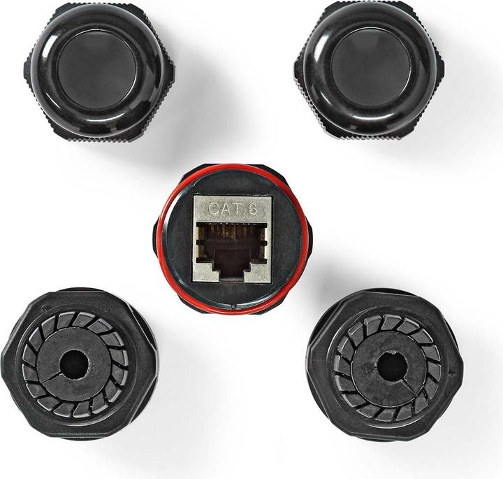 Actual product image Nedis Network coupler | Outdoor | CAT6 | Shielded | RJ45 socket | RJ45 socket | Straight | PVC (Network coupling)