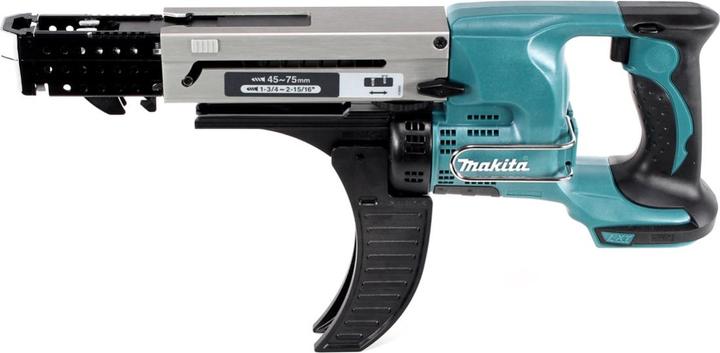 Makita DFR 750 M1J Akku Magazinschrauber 18V 45-75mm + 1x Akku 4,0Ah + Makpac - ohne Ladegerät (Akkubetrieb)