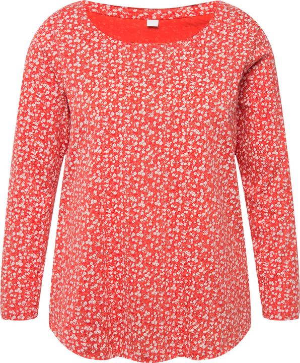 Image du produit Angel of Style T-shirt à manches longues, avec finitions bords francs. Ligne A, motif floral et col rond (52)